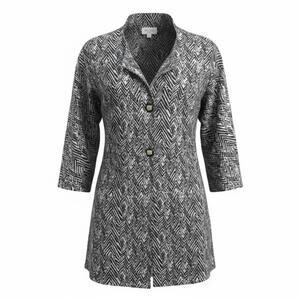 Cabi Black & White Chevron Jacket Ladies M